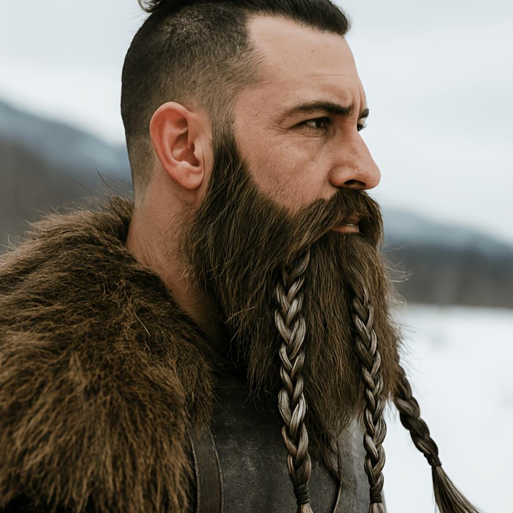 Fun Long Beard Props Natural Pirate Beard Mask Large Beard Realistic Fake Beard Dress-Up