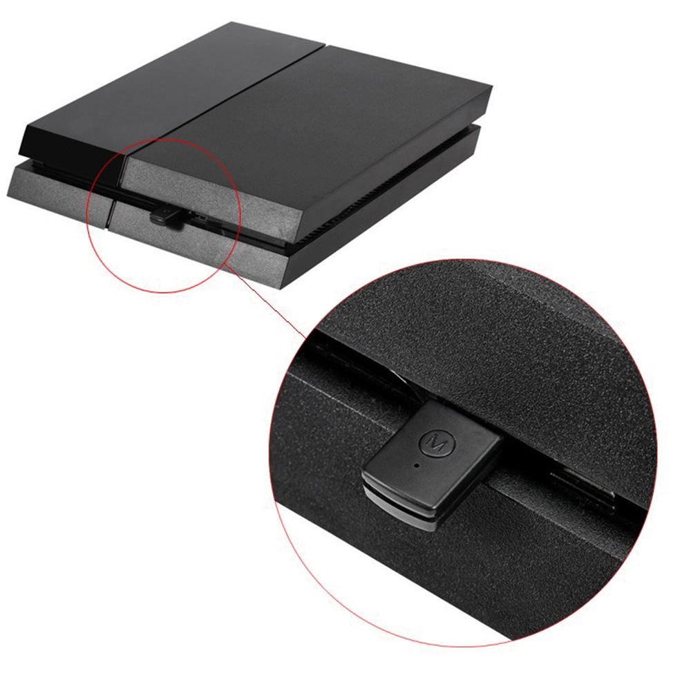 BT Receiver Wireless Headset Headphone Adapter with Mic BT 4.0 Dongle USB Adapter USB Dongle for PS4 Black