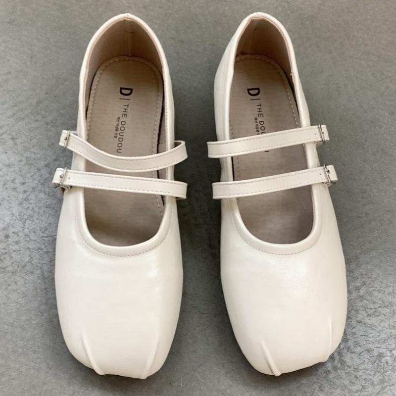 

New Solid Women Flats Shoes 2026 Mary Janes Concise Shallow Mouth Soft Soled Women Shoes Casual Daily Women Shoes 35 белый