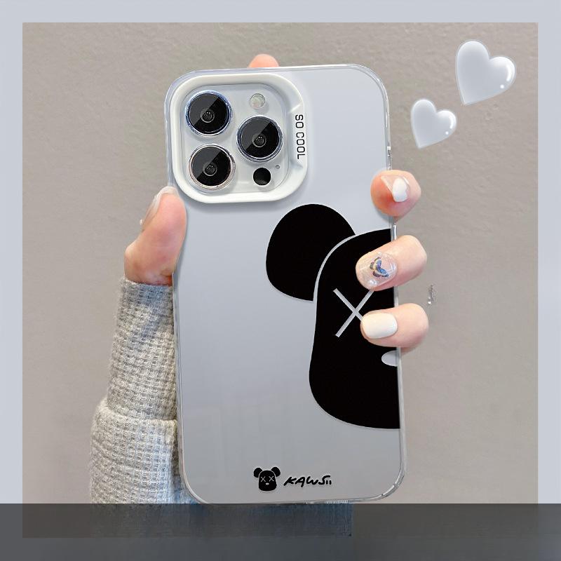 

Подходит для Apple 15 Чехол для мобильного телефона Iphone14promax Жесткий медведь Кронштейн 13 Цветной серебристый матовый 12 Летний High-end iPhone 6s Plus