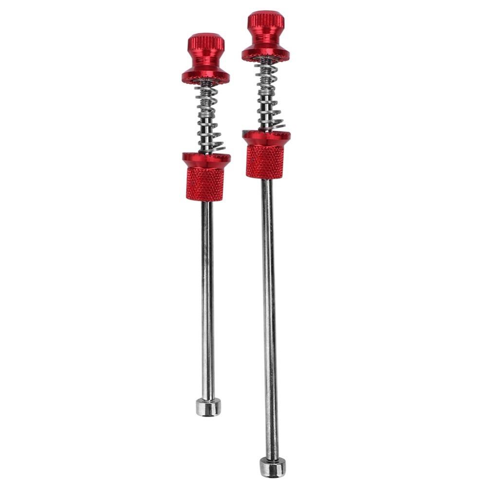 Anti Theft Bike Skewer Set Black&Red Wheel Hub Skewers  for Road Bike,Mountain Bike