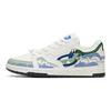 Aoyu Non-Slip Wear-Resistant Low-Top Skate Shoes Men Skate Shoes White Green 112329231-2
