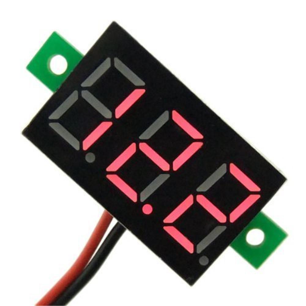 Compact 0.36" Two-Wire Digital Voltmeter: DC 4.5V-30V Display for Motorcycles