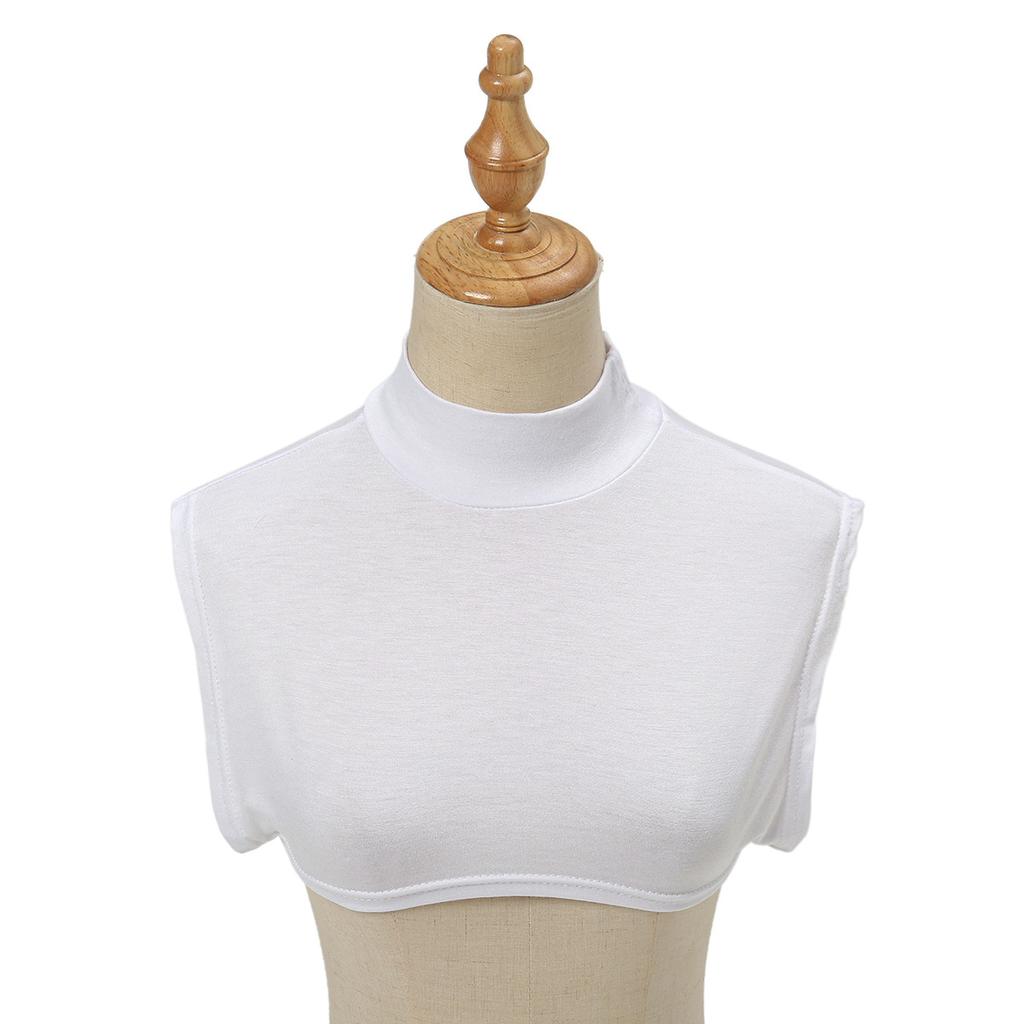 Heißer Verkauf Modal Rundhals Quadratische Basis Falscher Kragen Vielseitiger Vier-Jahreszeiten-Damenkragen In Volltonfarbe