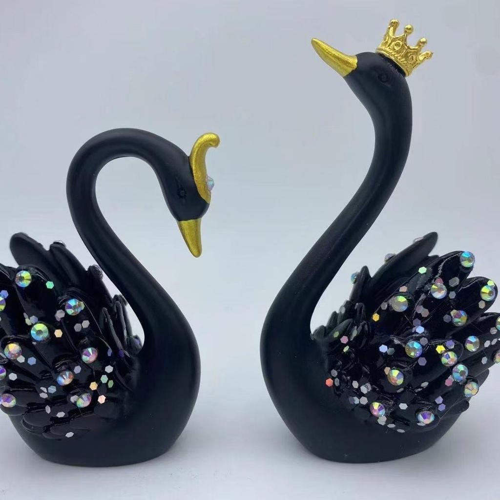 Coppia di Cigni con Strass Diffusore Deodorante - Decorazione Interno Auto