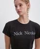 Nigaennikol Nicole Pintuck Crop Tee_Black