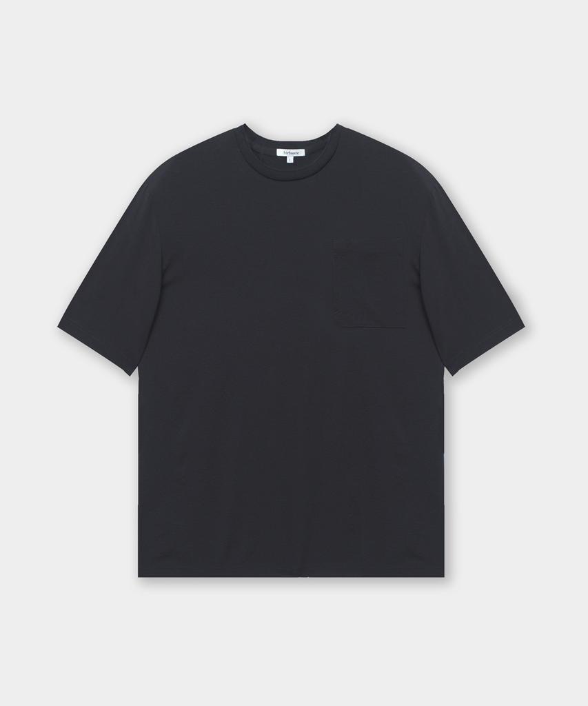 BIRBANTE Seersucker Aero Stretch T-Shirt - Black