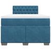 Maison Exclusive - Sommier à lattes de lit et matelas bleu foncé 120x190cm velours