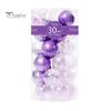 30Pcs Plastic Christmas Balls Hanging Ornament 6cm Colored Electroplated Ball Holiday Party Scene Layout DIY Decorative Accessories Christmas