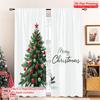 2pcs 2D Flat Printing Merry Christmas Popular Window Curtains Merry Christmas Tree Design_a Fabric Without Electricity Party