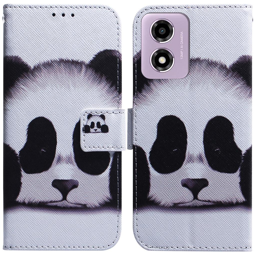 For Motorola Moto G04s 4G/E14 4G Wallet Phone Case Pattern Print Leather Flip Cover