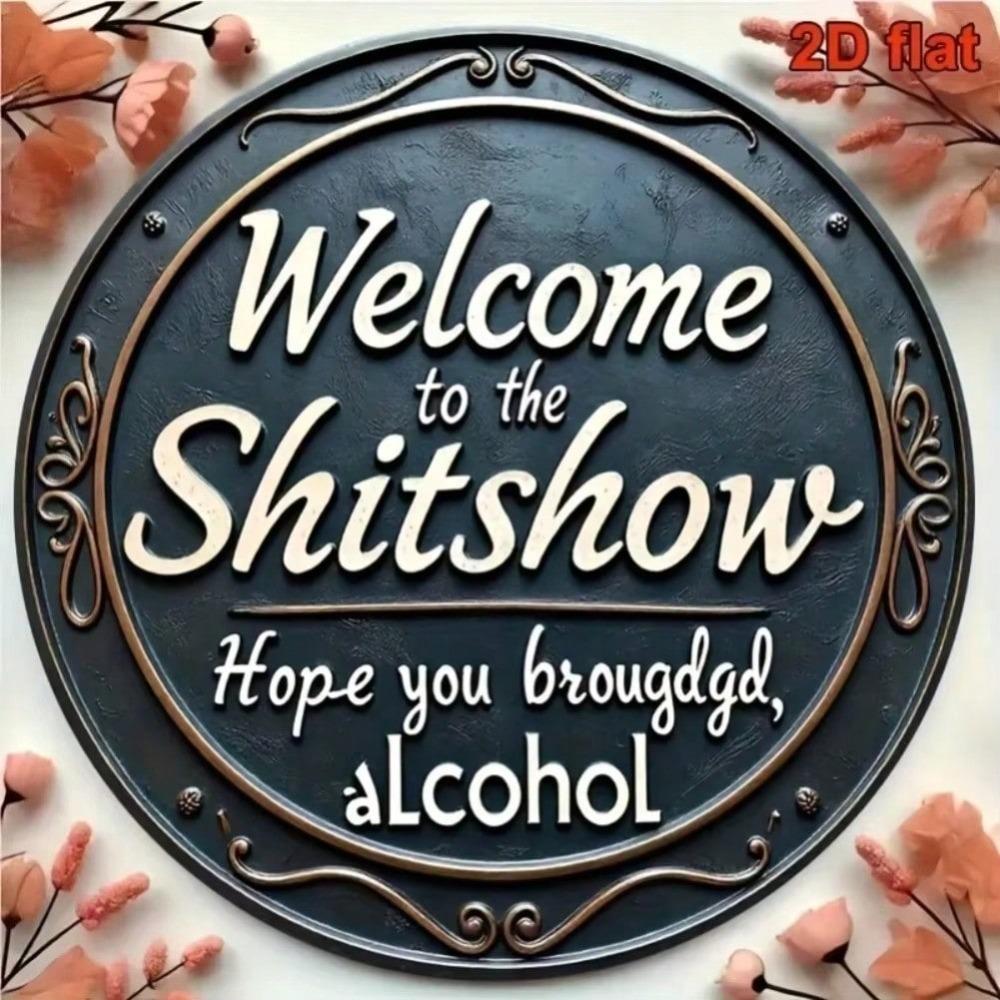 Humorous Welcome To Chaos Metal Sign Vintage Wall Art for Game Room Decor