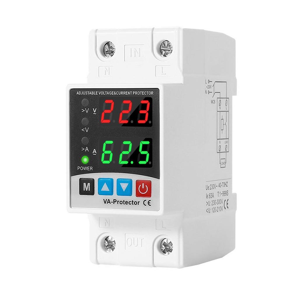 Self Resetting Digital Circuit Breaker 40A 63A with Compact Design and Adjustable Delay for Household Equipment
