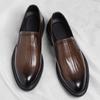 Fashion Retro Men Derby Shoes Classic Business Men Casual Shoes Fashion Man Leather Loafers Handmade Slip on Flats Formal Dress Footwear