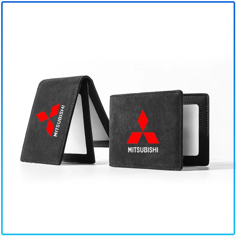 PU Leather Credit Card Case Car Driving Documents Protective Case For Mitsubishi Lancer Lancer ASX Outlander 2 3 Pajero Mirage exzos Pajero 4