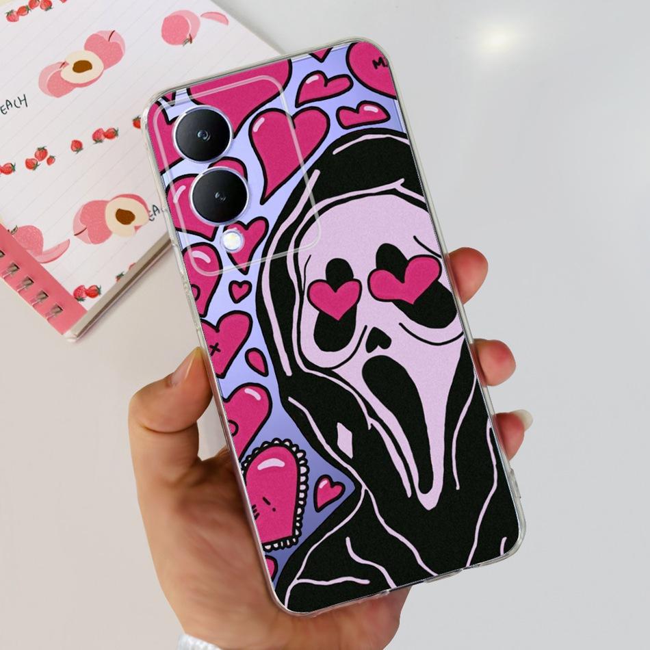 For Vivo Y17s Case 2023 Elegant Pattern Soft Silicone TPU Phone Back Cover For Vivo Y17s 4G VivoY17s Y 17S Bumper