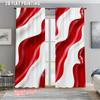 2pc    Window Drapes Red Striped Versatile Polyester  Without Electricity Festive Backdrops Use for Holiday Portraits and