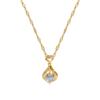 Titanium Steel Light Luxury Love Water Drop Micro Inlaid Real Gold Necklace Women'S Transfer Collarbone Chain With Jewelry