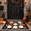 1pc Halloween Themed Ghost Pumpkin Candy Mat, Cartoon Cute Decorative Foot Pad, Fleece Non-Slip Door Mat, Thick Plush 1.02cm Sponge Filling, Machine W
