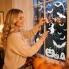 Halloween Static Clings - Witch Pumpkin Skeleton Window Stickers for Holiday Decor