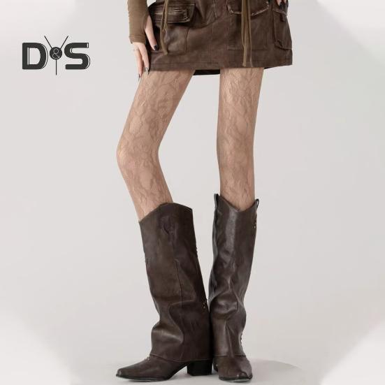 Strumpfhosen für Damen mit ausgehöhltem Rankenblumenmuster, ultradünn, durchsichtig, hohe Elastizität, rutschfest, einfarbig, passender Minirock für Pendler, Dating, Party