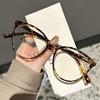 Large frame cat eye simple glasses frame new Internet celebrity college glasses frame can be equipped with myopia anti-blue flat