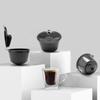 Coffee Capsules Filter Cup Refillable Coffee Dripper Tea Baskets (Black)