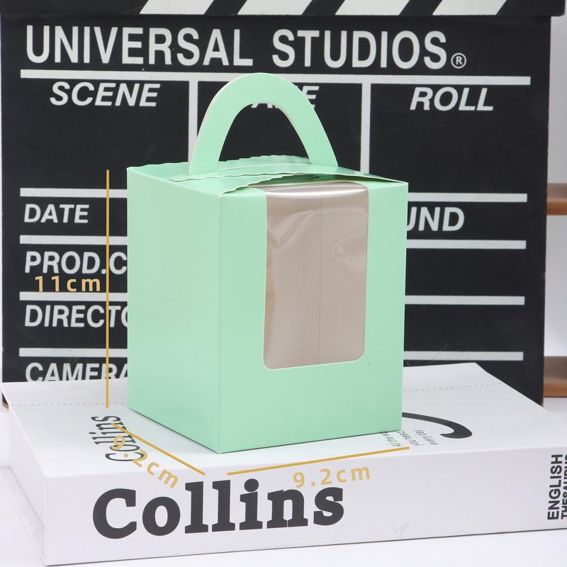 Handheld Windowed Cupcake Packaging Box Egg Tart Box Baking Packaging Boxes Family Gathering Wedding Dessert Display Stand Tray Anti Rollover