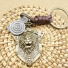 Handmade Alloy Lion Skull Punk Keychain for Men