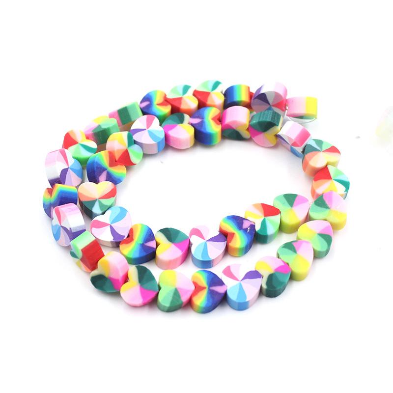 Soft Pottery Beads Beaded Handmade Materials Diy Jewelry Accessories Mobile Phone Chain Bead Separation Mixed Color Soft Pottery Loose Beads