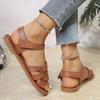 2025 New Women's Flat Sandals for Summer. Casual Rivet Sandals with Comfortable Flat Soles, Stylish and Versatile Beach Shoes.