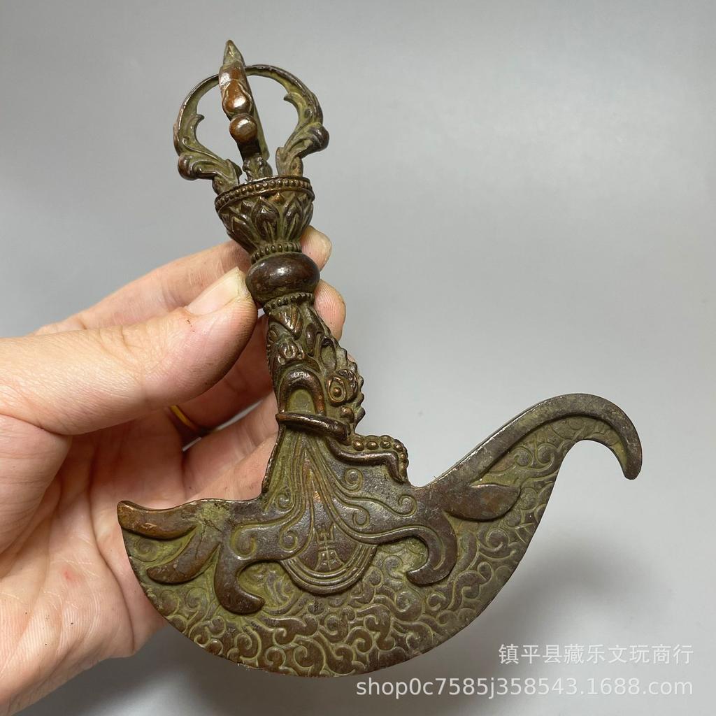Tibetisch Nepalesische Dreiseitige Phurba Vajra-Zinke Dämonenbezwingender Stößel Feng Shui Ornament Hängende Dekoration