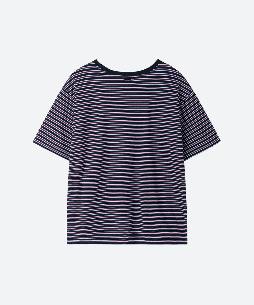 MOONSUN Mj Unisex, Stripe Oversized T-Shirt / Navy