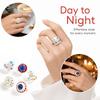 Exquisite Craftsmanship Adjustable Rings Colorful Design Geometric Round Rings  For Men
