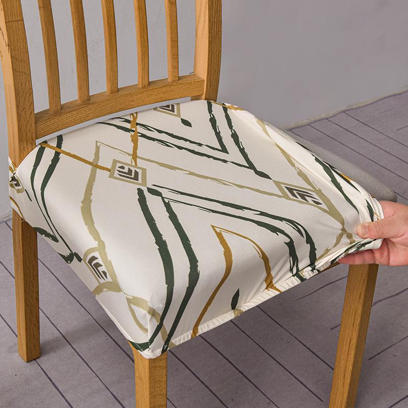 Stretch Dining Chair Seat Covers Set Soft Removable Washable Seat Covers for Dining Chairs, Dining Room Seat Cover Slipcover Protector