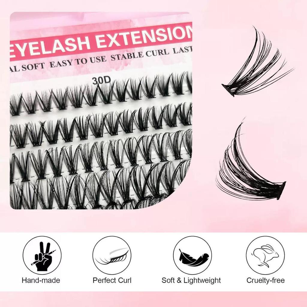Mixed Pack Lash Book: 30D-100D Dense Single Cluster Segmented False Eyelashes
