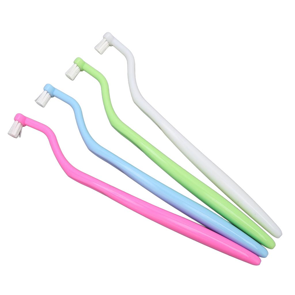 4pcs Orthodontic Brace Cleaning Brush Professional Soft Head Stain Removal Interdental Brush for Oral Care