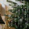 Yousheng 15Pcs  Acrylic Snowflake Ornaments Snowflake And Ice Crystal Hanging Decor for Christmas Tree Transparent Winter-Themed Craft Party Favor