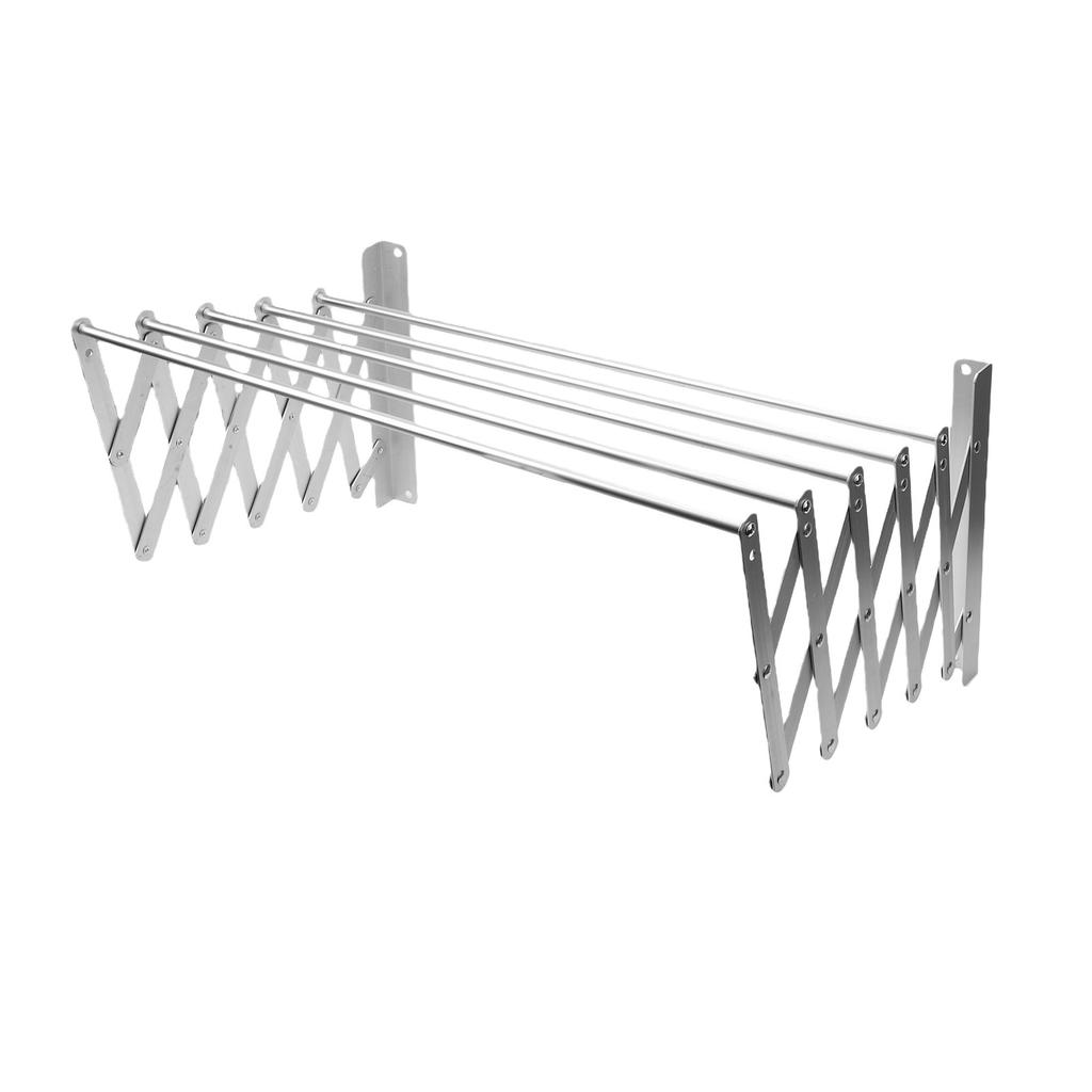 Wall Mounted Drying Rack Folding Laundry Drying Rack Aluminum Rust Proof Storage for Balcony Bathroom Laundry Area