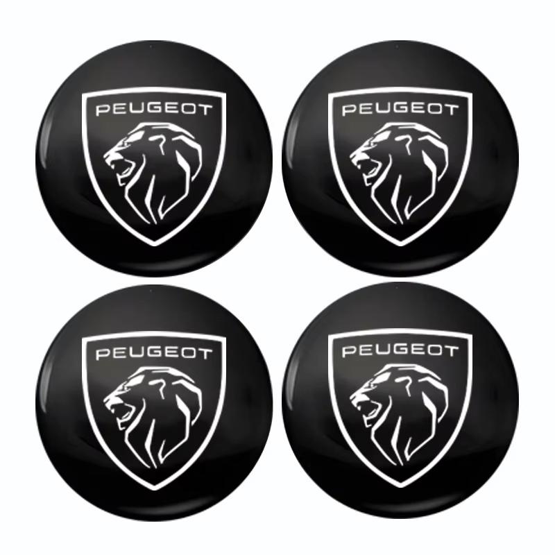 4pcs 56mm Car Wheel Center Hub Cap Stickers For Peugeot For VW GTI Polo Passat B6 B7 B8 Golf Jetta ID.3 Beetle CC MK7 MK8 Tiguan
