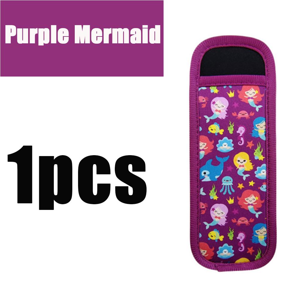 Popsicle Holders Bags Ice Pop Reusable Cartoon Pattern For Yogurt Tubes Freezer Juice Bars Colorful Sleeves Protective Cover