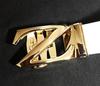 [Rubitas] White Buckle Men's Funny Unique Belt Host Stylish Casual Leather Simple Z Gold