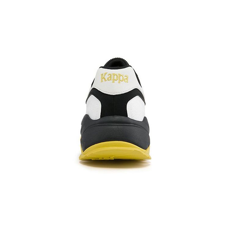 Kappa Retro Thick Sole Low Top Sports Casual Shoes Unisex sneakers White Black Yellow K0AY5MM60D-990A
