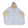 Letter Print Drawstring Long Sleeve Pullover Hoodie Autumn Winter Patchwork Color Fleece Lining Hooded Sweatshirt Streetwear