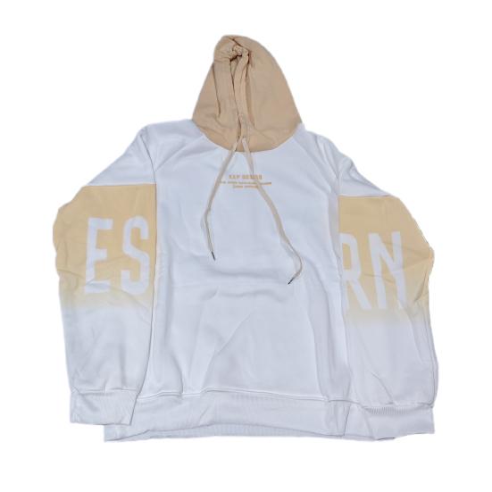 Letter Print Drawstring Long Sleeve Pullover Hoodie Autumn Winter Patchwork Color Fleece Lining Hooded Sweatshirt Streetwear