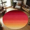 2D Modern Gradient Color Round Carpet Abstract Art Soft Stylish Decorative Area Rug for Living Room Bedroom Home Decor