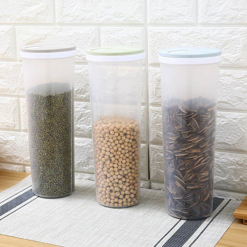 Airtight Transparent Kitchen Storage Jar for Noodles & Grains