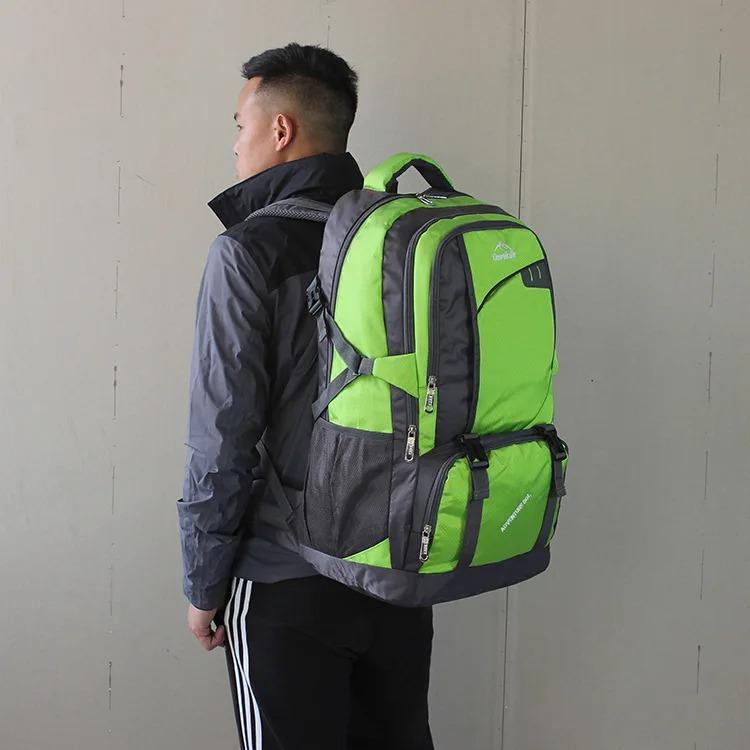 

Рюкзак большой емкости для походов на открытом воздухе, кемпинга, водонепроницаемый рюкзак из ткани Оксфорд, мужская сумка для путешествий на большие расстояния, женская сумка для багажа 80L зелёный