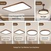 Modern Minimalist Walnut Ceiling Light - Solid Wood for Living Room, Bedroom, Dining Room, and Study