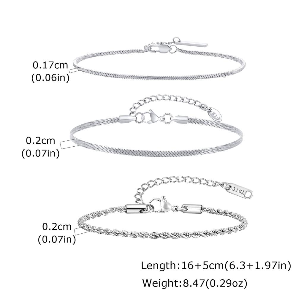 2/3pcs Stainless Steel Cross Cuban Bracelets for Men Waterproof Non Fading Twist Chain Bracelet Simple Fashion Jewelry Gifts